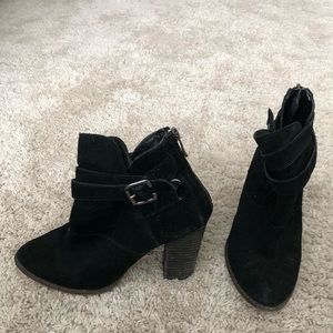 Chinese Laundry Black Suede Booties